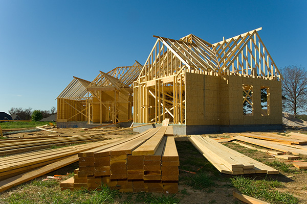 residential construction exposed beam wood boards